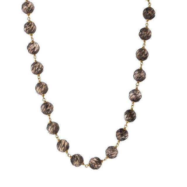 Beaded Necklace in 19.2 Karat Gold For Sale - Image 6 of 6