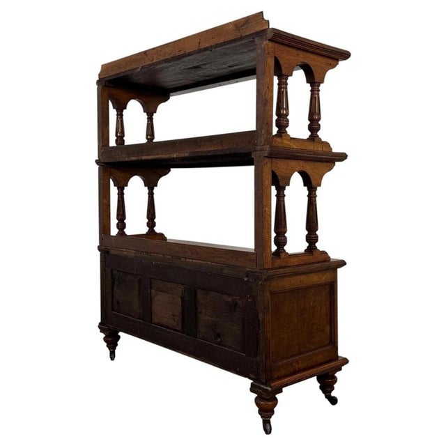2000 - 2009 19th Century English Victorian Burr Walnut Cupboard with Shelves For Sale - Image 5 of 11