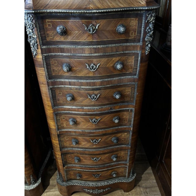 Napoleon III Chests of Drawers, 1800s, Set of 2 For Sale - Image 10 of 15