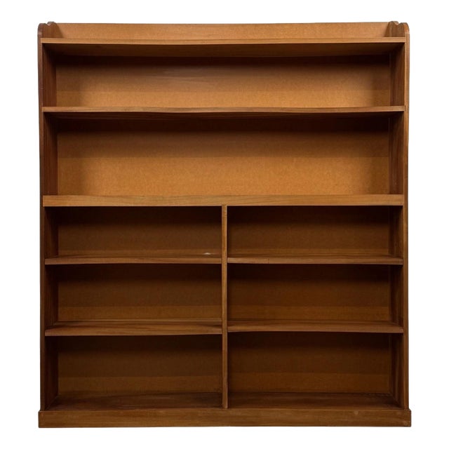 Large Antique Walnut Open Bookcase, 1900s For Sale