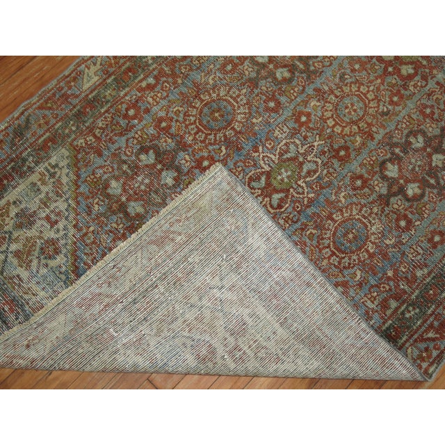 Early 20th Century Rust Antique Persian Mahal Carpet For Sale - Image 5 of 6