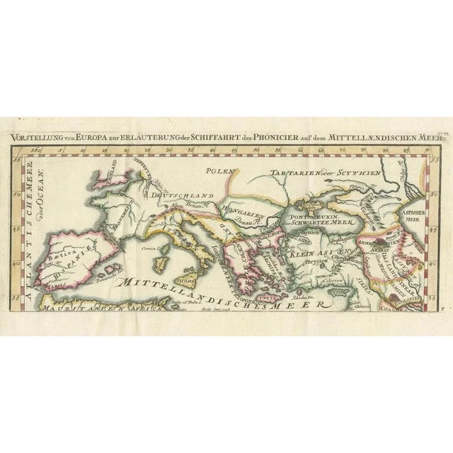 Antique Map of Europe and the Mediterranean, 1748 For Sale - Image 6 of 10