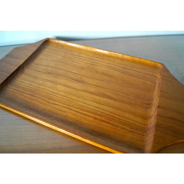 1970’s Danish Modern Solid Teak Tray For Sale - Image 9 of 12
