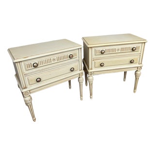Vintage Shabby Chic French Bedside Tables, Set of 2 For Sale