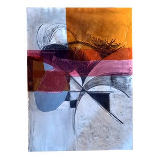 Ferdinando Meccani, Composition, 1976, Mixed Media on Paper For Sale