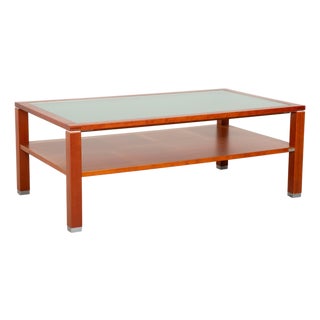 Coffee Table in Wood and Glass from Hülsta For Sale