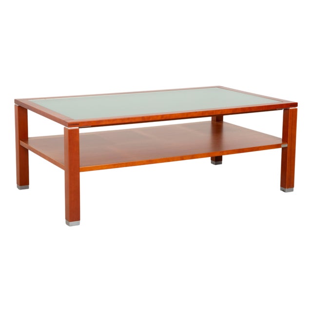 Coffee Table in Wood and Glass from Hülsta For Sale