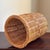 Wood Vintage Boho Natural Wicker Wastepaper Basket For Sale - Image 7 of 15
