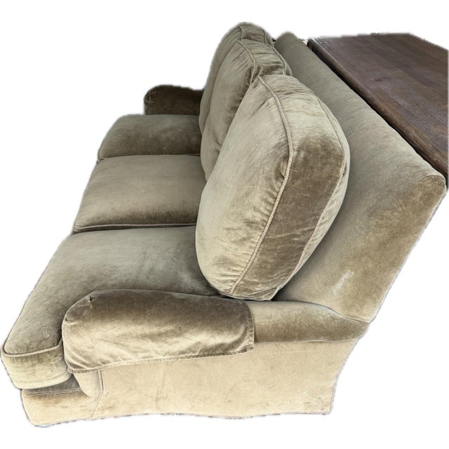 Traditional Lee Industries Custom Velvet Sofa Set (3895-03) For Sale - Image 3 of 11