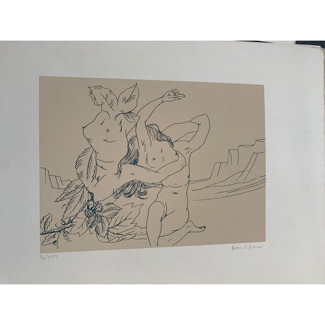 Lithograph with limited edition of 100 by surrealist artist Marcel Jean 1960 The work measures 33x47 and is in very good...