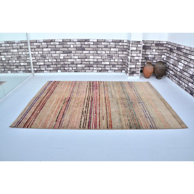 Handmade wool carpet in Turkish Anatolia , Vintage Oushak Rug,Turkish Vintage Anatolian Rug, Handmade wool Rug . One Of...