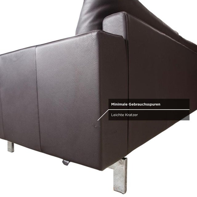 Vida Three-Seater Sofa in Leather from Rolf Benz For Sale - Image 5 of 13