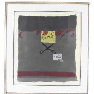 Antoni Tàpies, Spanish Post Modern Abstract Aquatint Color Etching Antoni Tapies, 1979 For Sale