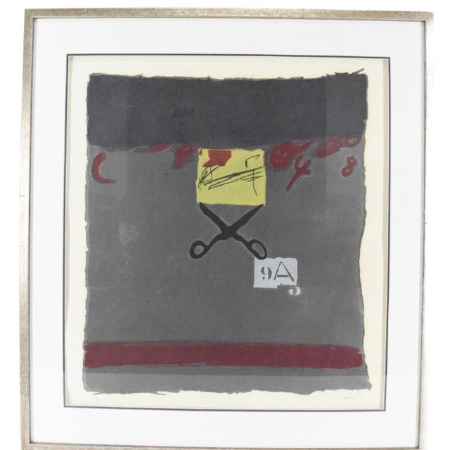 Antoni Tàpies, Spanish Post Modern Abstract Aquatint Color Etching Antoni Tapies, 1979 For Sale