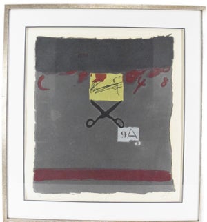 Antoni Tàpies, Spanish Post Modern Abstract Aquatint Color Etching Antoni Tapies, 1979