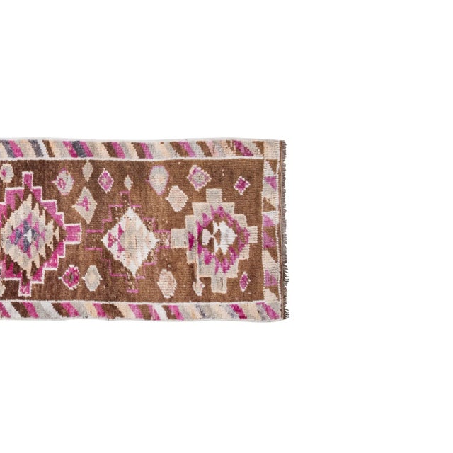 1970s Mid 20th Century Vintage Herki Runner 2'8" X 9'5" For Sale - Image 5 of 13