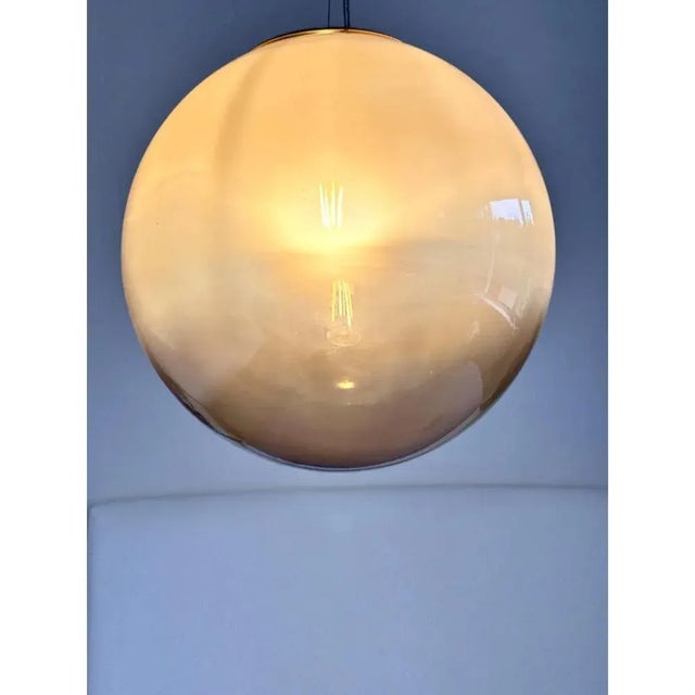 Mid-Century Modern Italian Pendant in Vanished Fume Murano Glass by Simoeng For Sale - Image 3 of 9