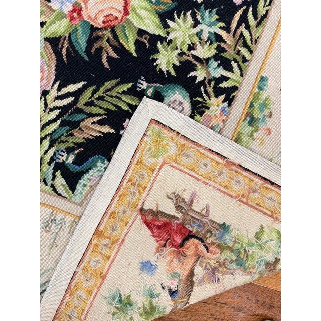 2000 - 2009 Peacock Aubusson Rug For Sale - Image 5 of 6