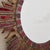 Mid 20th Century French Sunburst Wall Mirror with Red Talosel Inlay by Irena Jaworska, 1960s For Sale - Image 5 of 10
