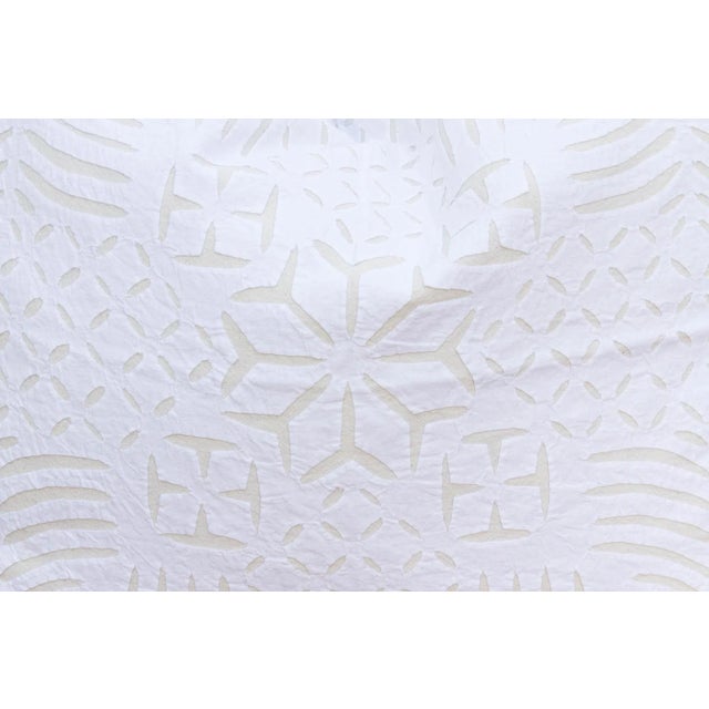 1990s Gopi White Applique Pillow Cover For Sale - Image 5 of 8