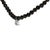 Haus of Brilliance Sterling Silver Diamond Accent Black Spinel Bead Station Necklace For Sale - Image 4 of 4