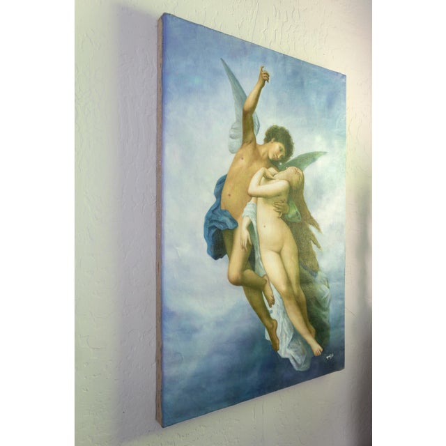 William Adolphe Bouguereau the Abduction of Psyche Masters Study Oil on Linen For Sale - Image 13 of 17