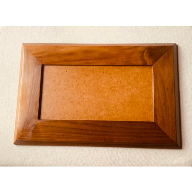 Aida Whedon Mid-Century Modern Porcelain & Cherry Wood Decorative Tray - Butterflies & Botanical Design For Sale - Image 9 of 15