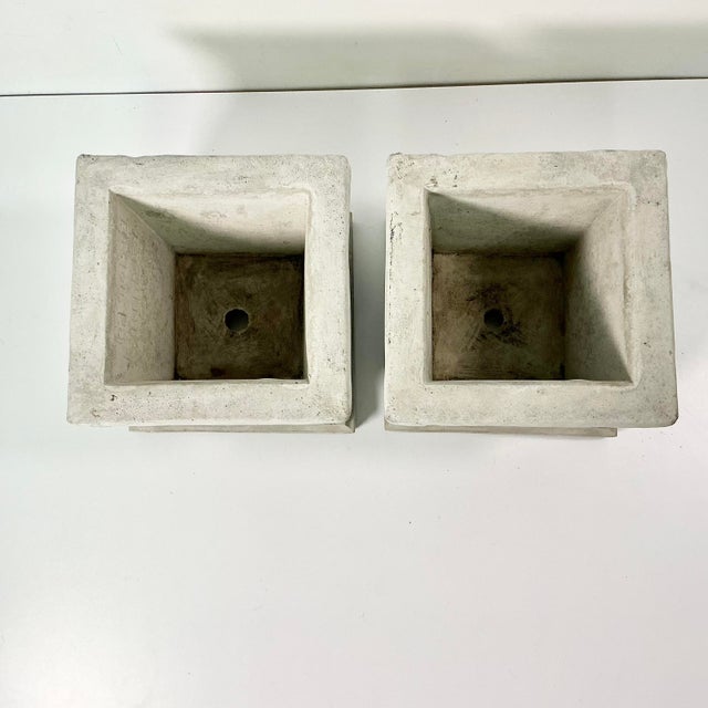 1980s 1989 Vintage Italian Florentine Style Medallion Reconstituted Stone Planters - A Pair For Sale - Image 5 of 10