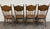 Brown Antique Oak Pressed Back Barley Twist Dining Chairs - Full Set of 4 For Sale - Image 8 of 10