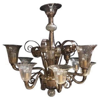 Vintage 9-Light Chandelier from Cesare Toso For Sale