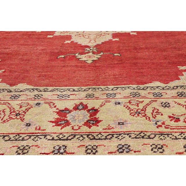 Early 20th Century Antique Turkish Oushak Rug, 09'08 X 12'08 For Sale - Image 5 of 10