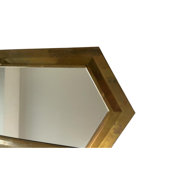 1980s Vintage Brass Decorative Mirrors- Set For Sale - Image 5 of 9