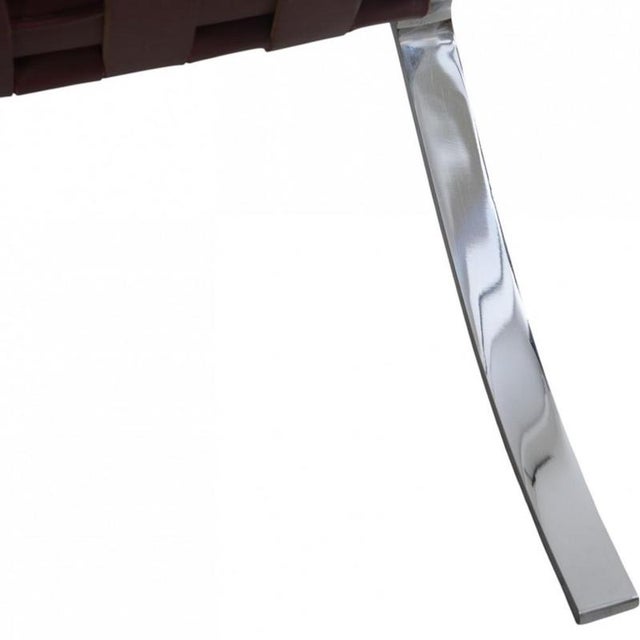Barcelona Chair in Burgundy Leather by Ludwig Mies van der Rohe, 2000s For Sale - Image 13 of 18