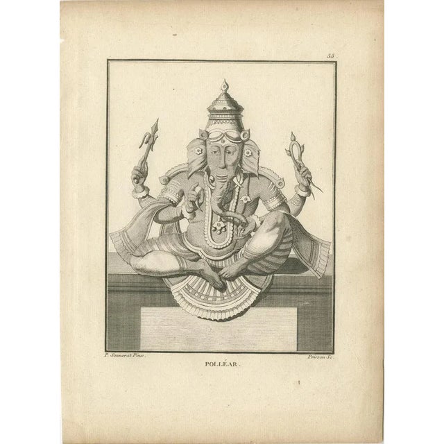 Beige Ganesha as Pollear, 1806, Engraving on Paper For Sale - Image 8 of 10