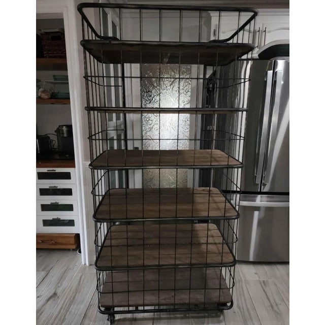 Beautiful solid wood and iron rack from Restoration Hardware’s retired Circa 1900s collection. This rack is the most...