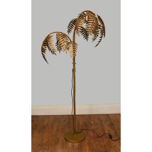 Hollywood Regency Palm Floor Lamp For Sale - Image 5 of 10