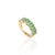 Emerald Engagement Ring With Diamonds 14k Solid Yellow Gold Size 7 (All Sizes Available) For Sale - Image 4 of 7
