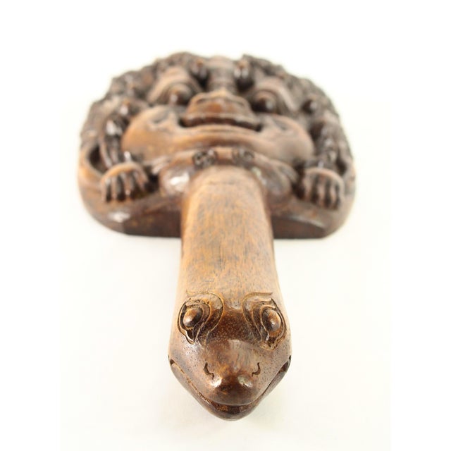 19th Century Carved Mahogany Rice Sheaf Paddle/Beater Panaptapan, Bali For Sale - Image 13 of 17