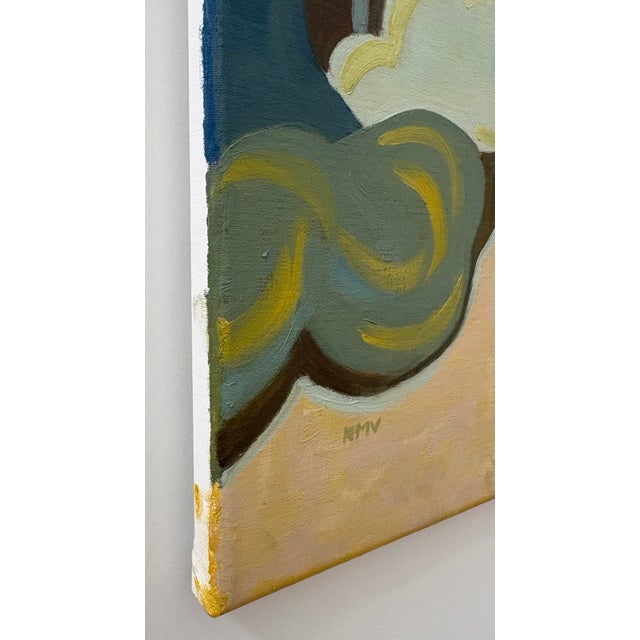 Mustard “Sandy Path” Oil on Linen by Nancy M. Vignola For Sale - Image 8 of 8