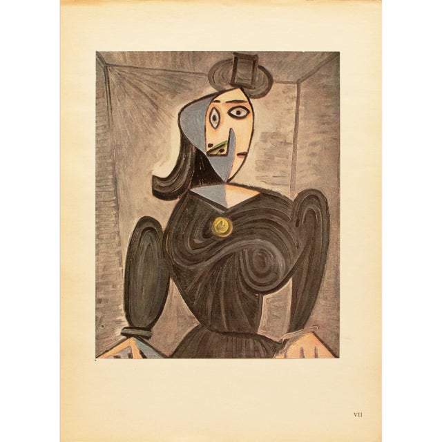 1943 After Pablo Picasso "Portrait", First Edition Period Parisian Offset Lithograph For Sale