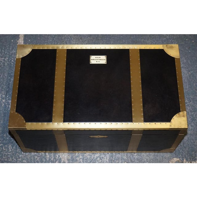 Cumberland Collection Storage Trunk with Red Velvet Lining from Timothy Oulton For Sale - Image 11 of 18