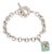 Tiffany & Co Turquoise Present Charm Bracelet, Sterling Silver, Length 7.25 In For Sale