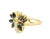 Stunning 14K yellow gold butterfly ring with 8 marquise sapphires and 8 diamonds, a nature-inspired statement piece....