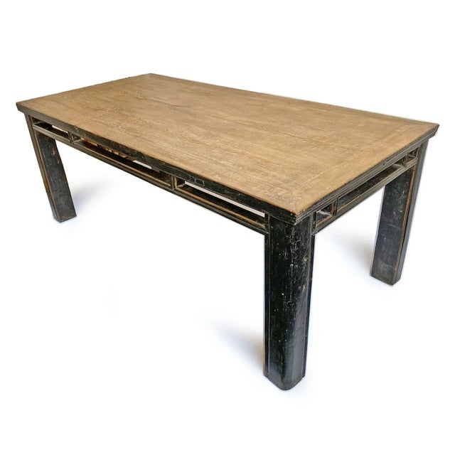 Farmhouse Vintage Elm Jilan Dining Table For Sale - Image 3 of 8