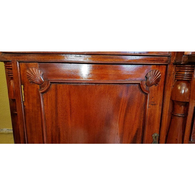 Wood 19c Irish Georgian Style Secretary Bookcase For Sale - Image 7 of 12