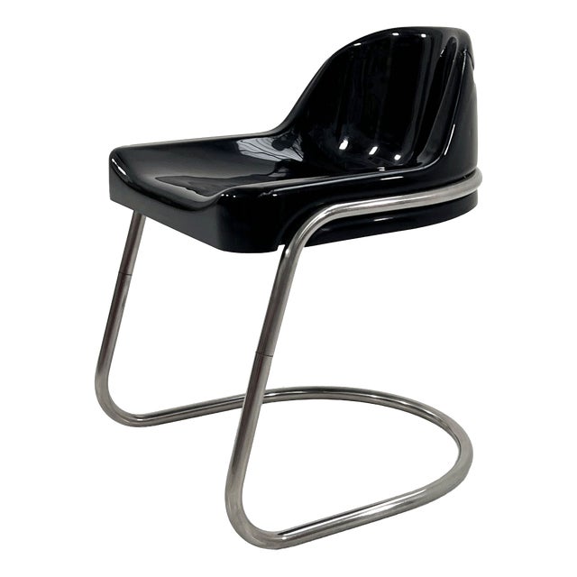 Black Orix Desk Chair by Vittorio Parigi & Nani Prina for Molteni, 1970s For Sale