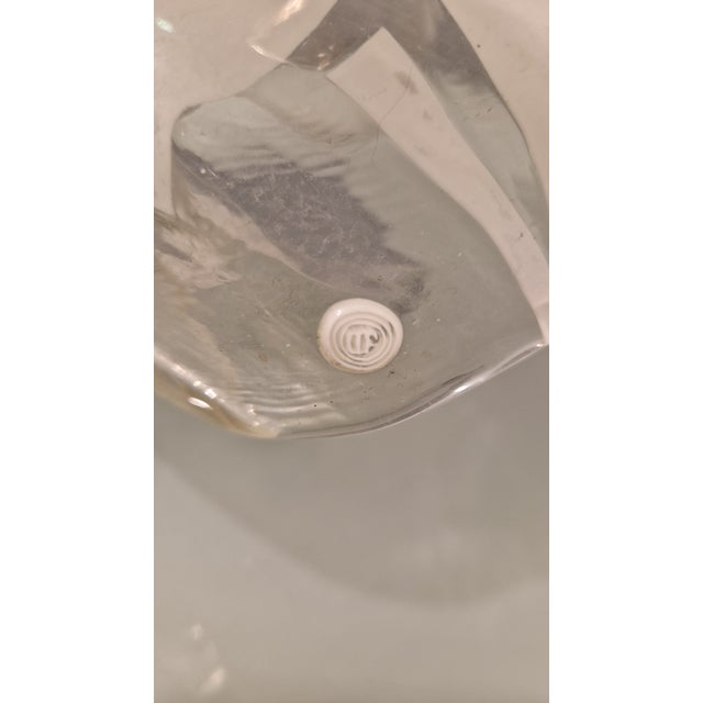 Leaf Wall Lamps in Transparent and White Murano Glass from La Murrina, 1980s, Set of 2 For Sale - Image 6 of 18