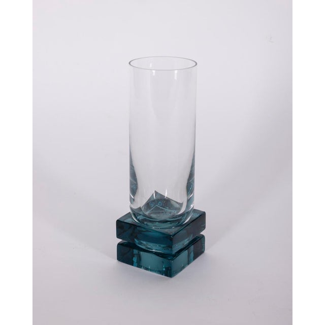 Vintage Italian Blue Crystal Glasses, 1970s, Set of 12 For Sale - Image 6 of 9