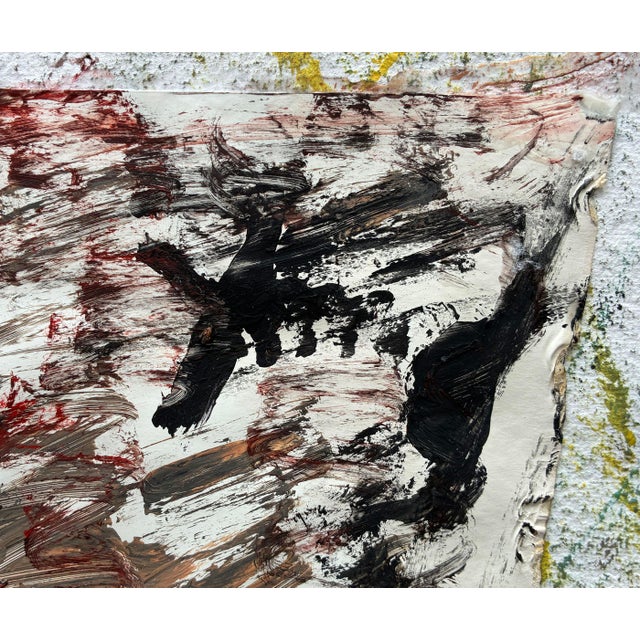 Purvis Young Purvis Young (American, 1943–2010) – Untitled (Equestrian Procession & Haloed Figures), Mixed Media & Collage on Rag Paper, C. 1990s For Sale - Image 4 of 10