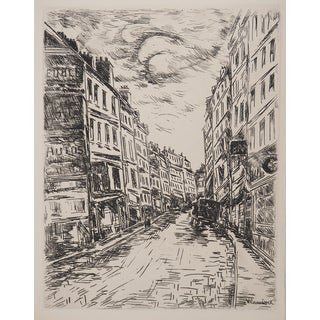 Maurice De Vlaminck, Street Towards Montparnasse, Original Signed Engraving For Sale